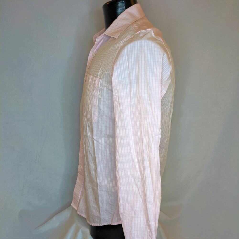 Tasso Elba Men's Textured Dress Shirt | Pink | Size 14.5 - Picture 2 of 5